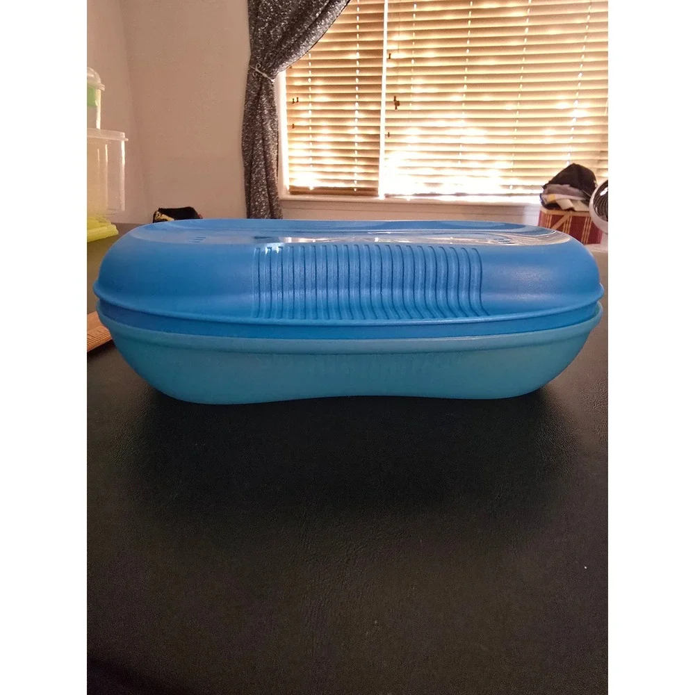 Tupperware Small Microwave Breakfast Maker Blue 6996A 430ML Eggs